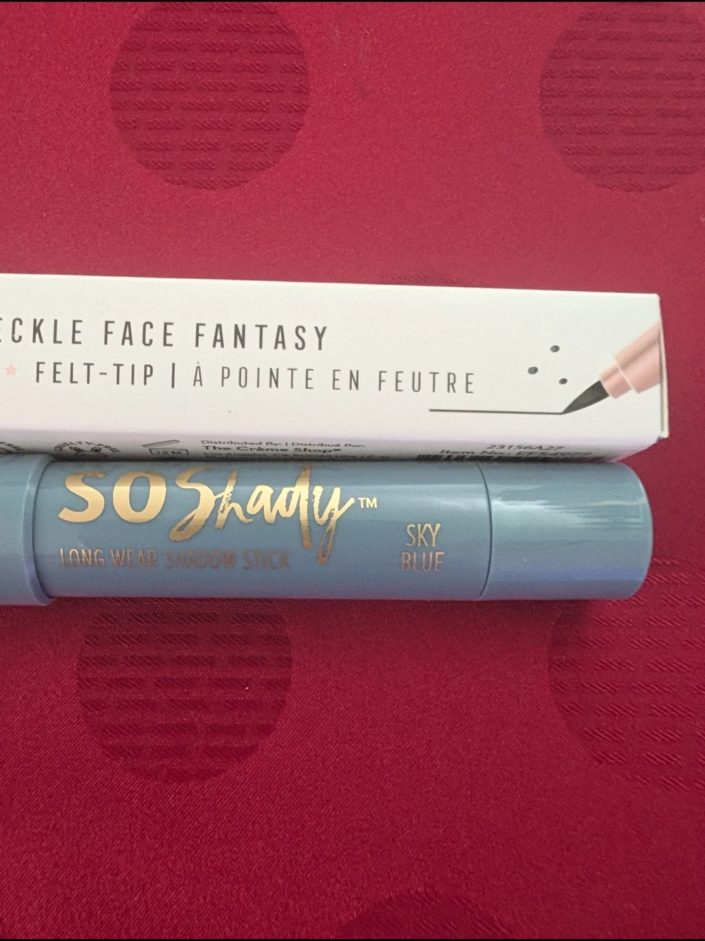 The Creme Shop Star Freckle Stamp - Liner & Belle Beauty Sky Blue Shadow Stick